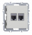 Компьютерная розетка двойная RJ45 + RJ45 (cat.6/ClassE-8/8), Donel A07