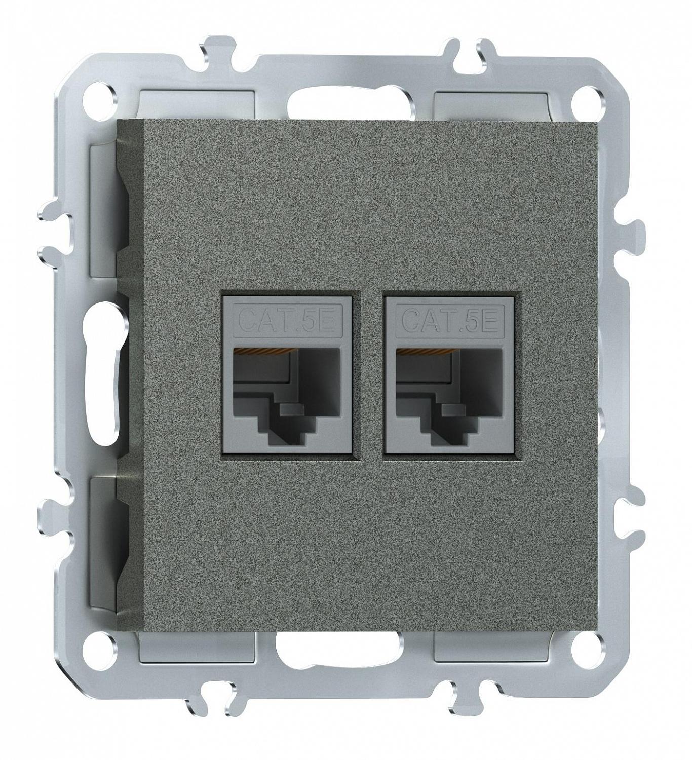 Компьютерная розетка двойная RJ45 + RJ45 (cat.5/ClassE-8/8), Donel A07