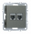 Розетка комбинированная RJ11 + RJ45 (cat.3/5e/ClassE-4/8), Donel A07