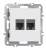 Компьютерная розетка двойная RJ45 + RJ45 (cat.5/ClassE-8/8), Donel A07