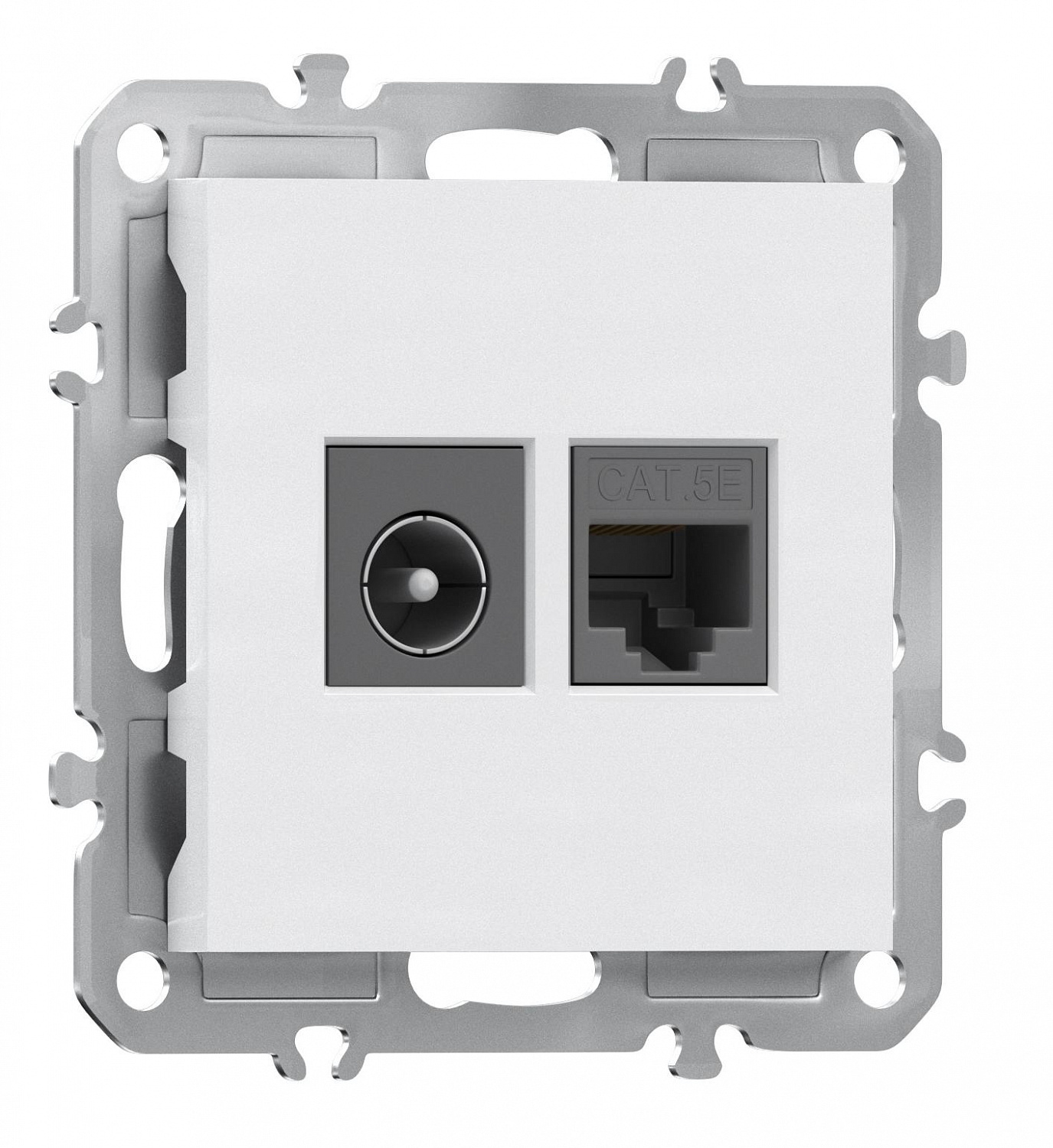 Розетка комбинированная RJ45/TV cat.5,ClassE-8/0-2400 МГц, Donel A07