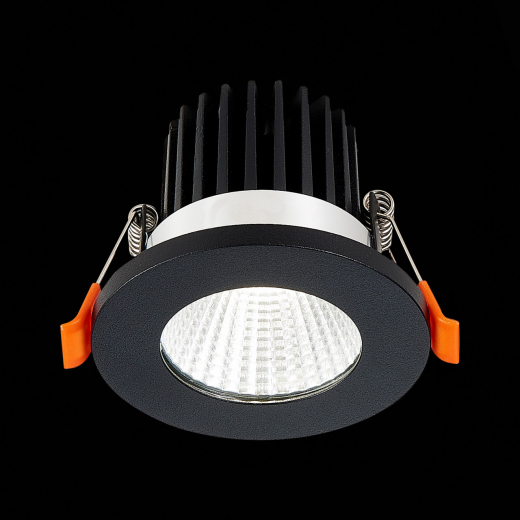 ST704.438.10 Св-к встр. Черный LED 1*10W 3000K 900Lm Ra>90 38° IP20 D80xH60 170-240V - фото, цена