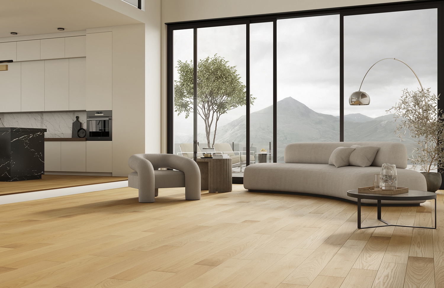 Кварцевый паркет Quartz Parquet Классик Дуб Медовый Раф 463 7/1,2 мм