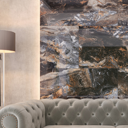 Керамогранит Neodom Luxury Lawa Nero Polished 60x120