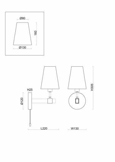 Настенный светильник (бра) FR5268WL-01B Слияние / Fusion E14x1 - фото, цена