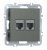 Компьютерная розетка двойная RJ45 + RJ45 (cat.6/ClassE-8/8), Donel A07