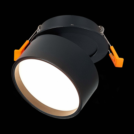 ST651.438.09 Встраиваемый поворотный светильник Черный LED 1*9W 3000K 720Lm Ra>90 120° IP20 D85xH68 - фото, цена