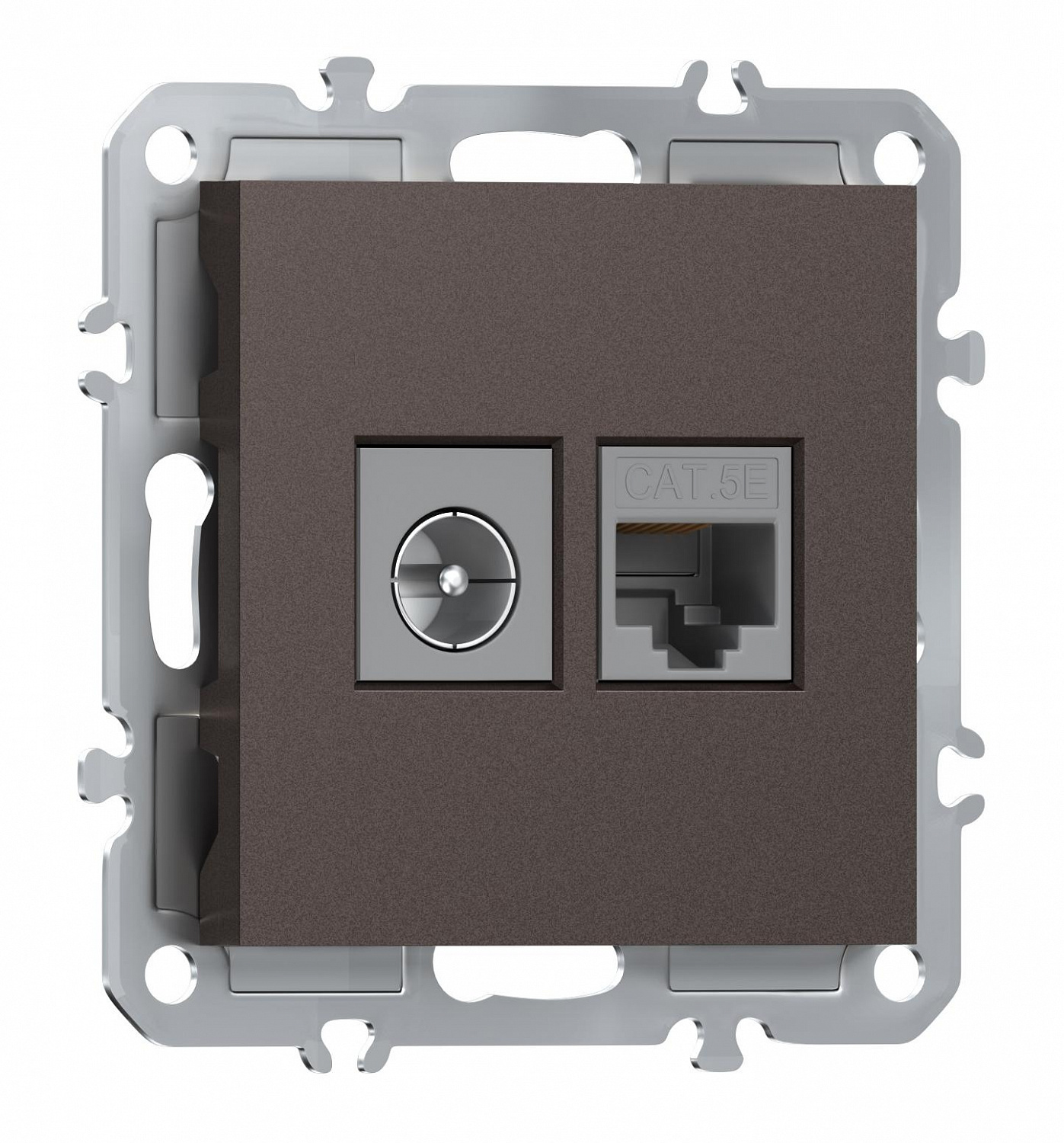 Розетка комбинированная RJ45/TV cat.5,ClassE-8/0-2400 МГц, Donel A07