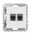 Розетка комбинированная RJ11 + RJ45 (cat.3/6/ClassE-4/8), Donel A07