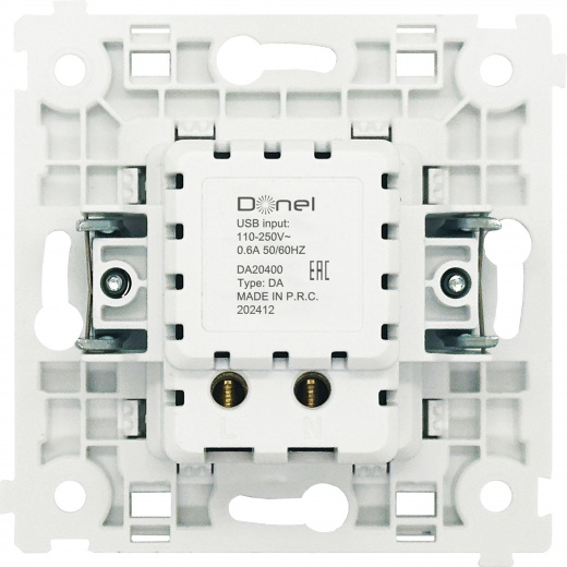 USB зарядное устройство DC 5-12V, 1.67-3A, макс.20W, типа A+С, серия DA