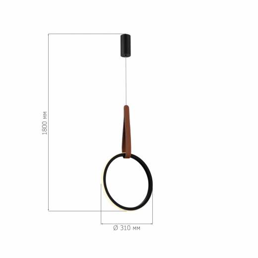 SL6131.403.12 Светильник подвесной ST-Luce Черный/Черный, Терракотовый LED 1*12W 4000K - фото, цена
