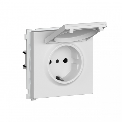 Розетка с заземлением и крышкой Schuko 16А 250 В, на клеммах, Donel R98