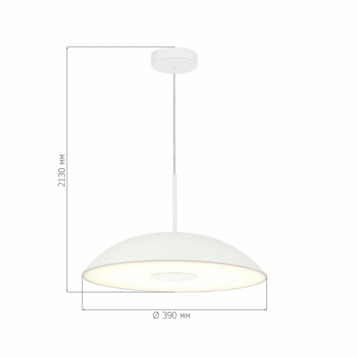 SL6128.503.01 Светильник подвесной ST-Luce Белый/Белый LED 1*24W 3000K - фото, цена