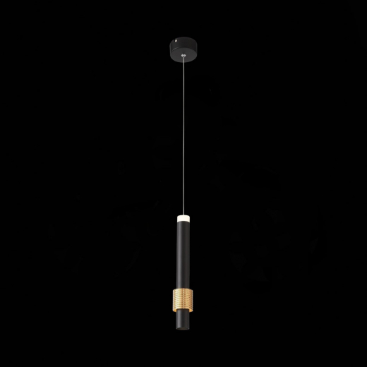 SL1591.403.01 Светильник подвесной ST-Luce Черный, Анодированный золотой/Черный LED 1*6W 3000K - фото, цена