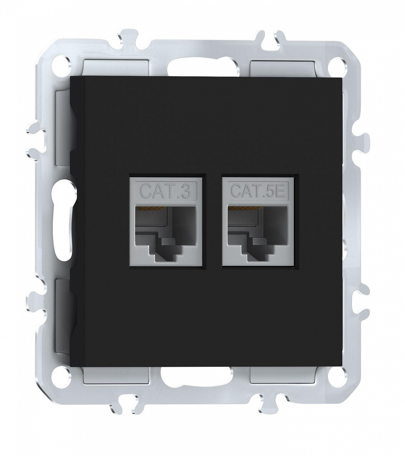 Розетка комбинированная RJ11 + RJ45 (cat.3/5e/ClassE-4/8), Donel A07