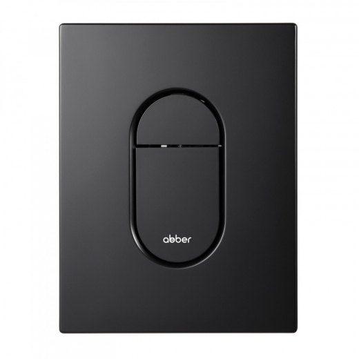 Кнопка смыва ABBER AC0124MB пневматическая, черная матовая