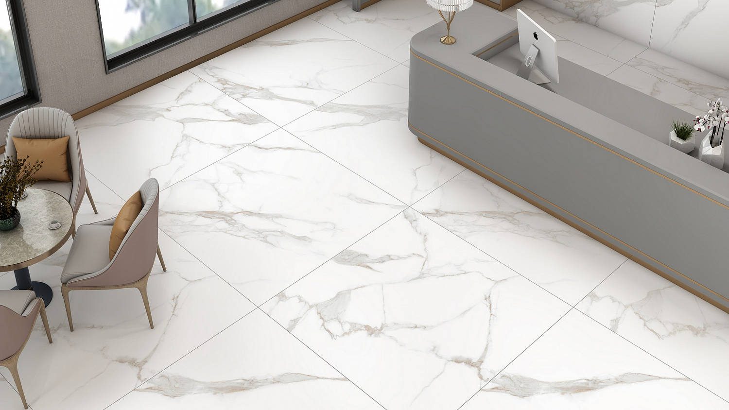 Керамогранит Neodom Classic Marble Statuario Irish Gold Matt 120x120