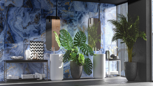 Керамогранит Neodom Luxury Arabesque Blue Polished 60x120