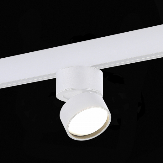 ST809.546.09 Магнитный трековый светильник Белый LED 1*9W 4000K 700Lm Ra>90 120° IP20 D85xH126 48V - фото, цена