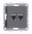 Розетка комбинированная RJ11 + RJ45 (cat.3/6/ClassE-4/8), Donel A07