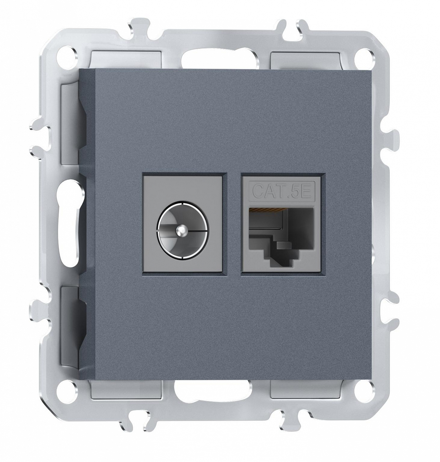 Розетка комбинированная RJ45/TV cat.5,ClassE-8/0-2400 МГц, Donel A07