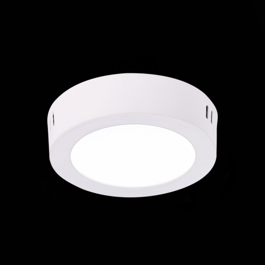 ST112.532.06 Светильник настенно-потолочный Белый LED 1*6W 3000K 330Lm Ra80 120° IP20 D110xH28 90-26 - фото, цена