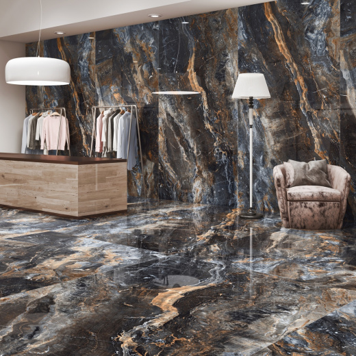 Керамогранит Neodom Titanium Lawa Nero Polished 120x280
