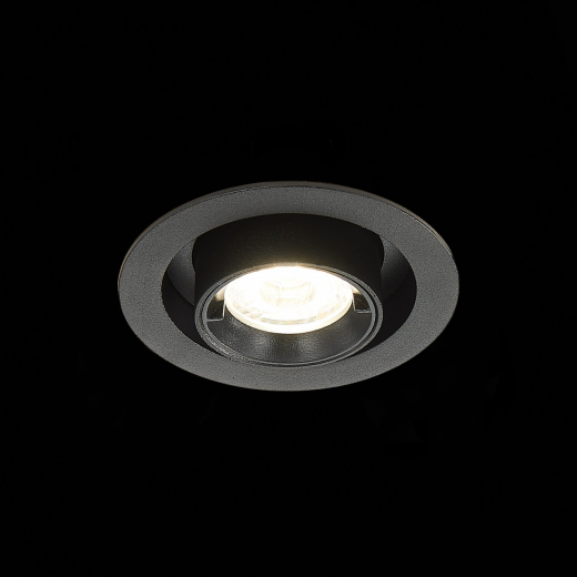 ST702.348.12 Св-к встр. Черный LED 1*12W 4000K 900Lm Ra80 24° IP20 D90xH92 180-240V - фото, цена