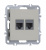 Розетка комбинированная RJ11 + RJ45 (cat.3/6/ClassE-4/8), Donel A07
