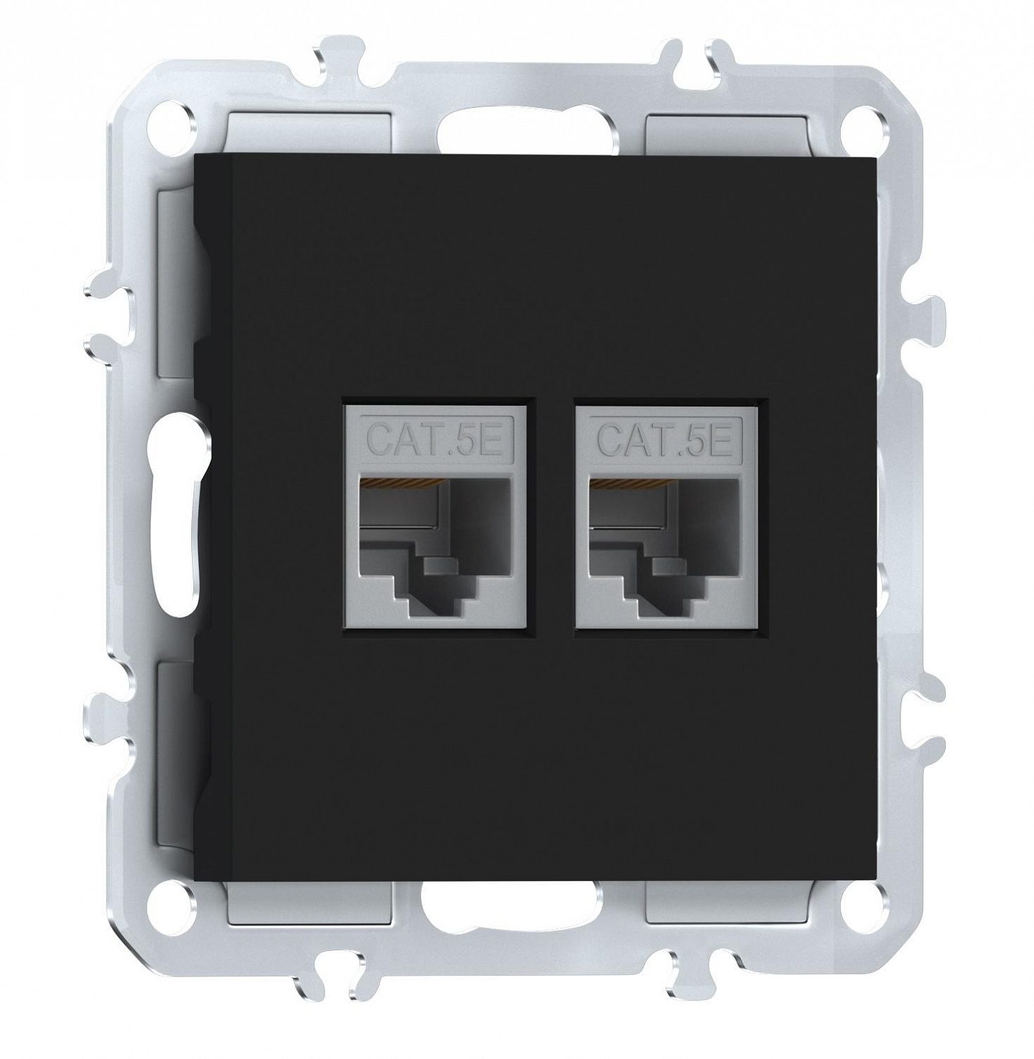 Компьютерная розетка двойная RJ45 + RJ45 (cat.5/ClassE-8/8), Donel A07