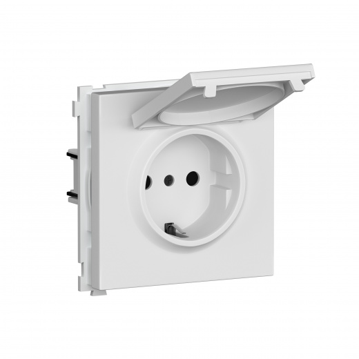 Розетка с заземлением и крышкой Schuko 16А 250 В, на клеммах, Donel R98