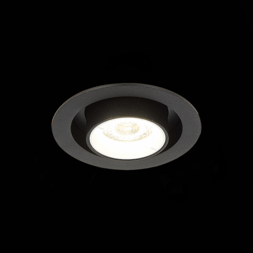 ST702.448.12 Св-к встр. Черный LED 1*12W 4000K 900Lm Ra80 24° IP20 D90xH92 180-240V - фото, цена