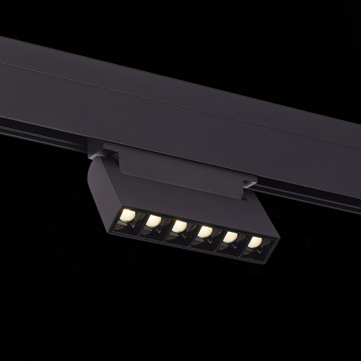 ST364.436.06 Магнитный трековый светильник Черный LED 1*6W 3000K 532Lm Ra>80 36° IP20 L120xW22xH108 - фото, цена