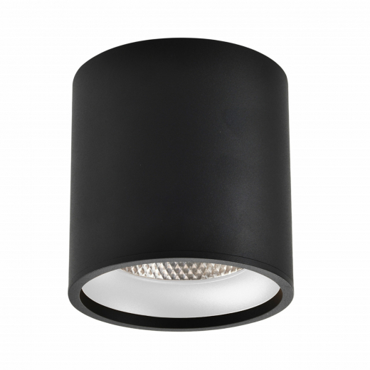 ST165.442.12 Светильник потолочный Черный LED 1*12W 4000K 840Lm Ra>90 36° IP44 D80xH85 85-265V - фото, цена