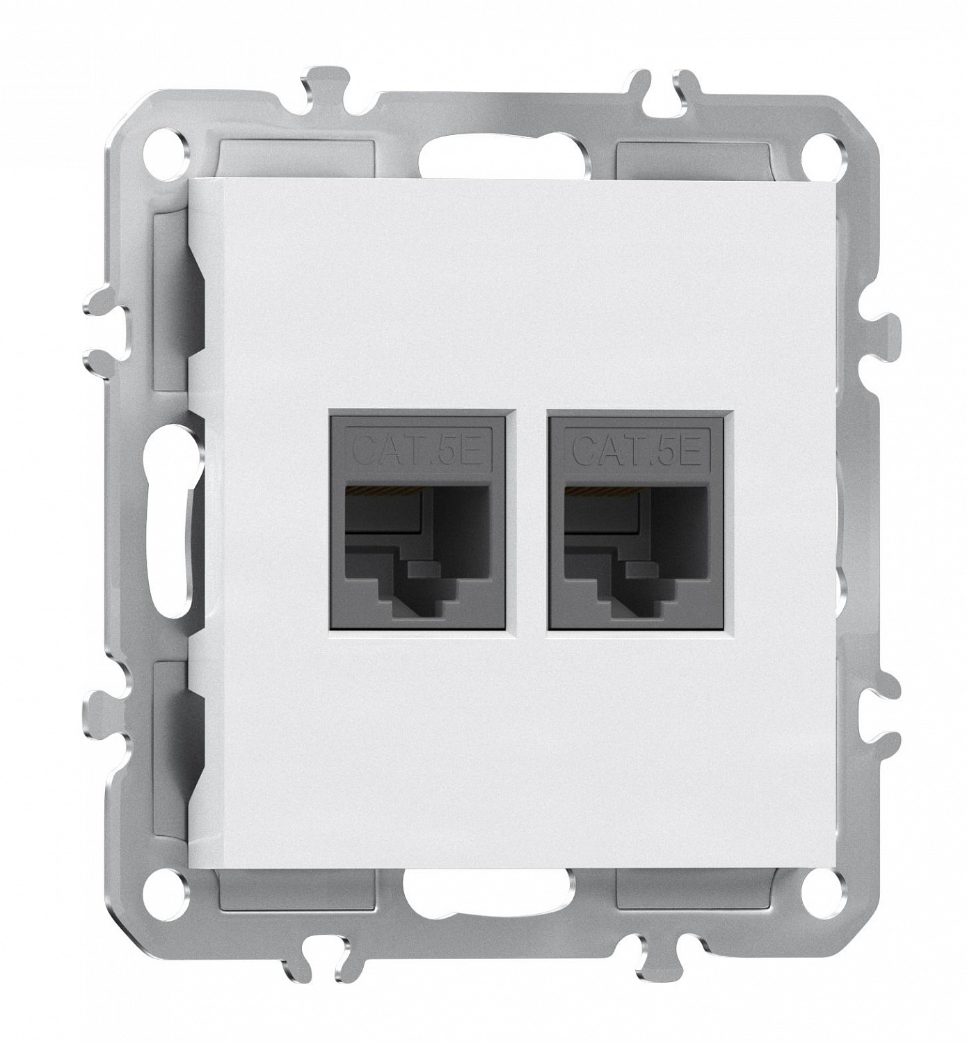 Компьютерная розетка двойная RJ45 + RJ45 (cat.5/ClassE-8/8), Donel A07