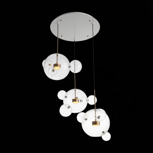 SL1133.203.03 Светильник подвесной ST-Luce Белый,Латунь/Прозрачный LED 3*14W 3000K  (из 4-х коробок) - фото, цена