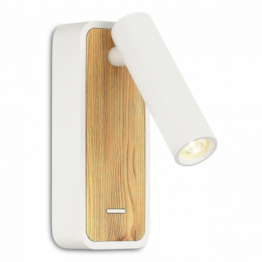 ST160.531.03 Светильник настенный ST-Luce Белый, Светлое дерево/Белый LED 1*3W 3000K - фото, цена