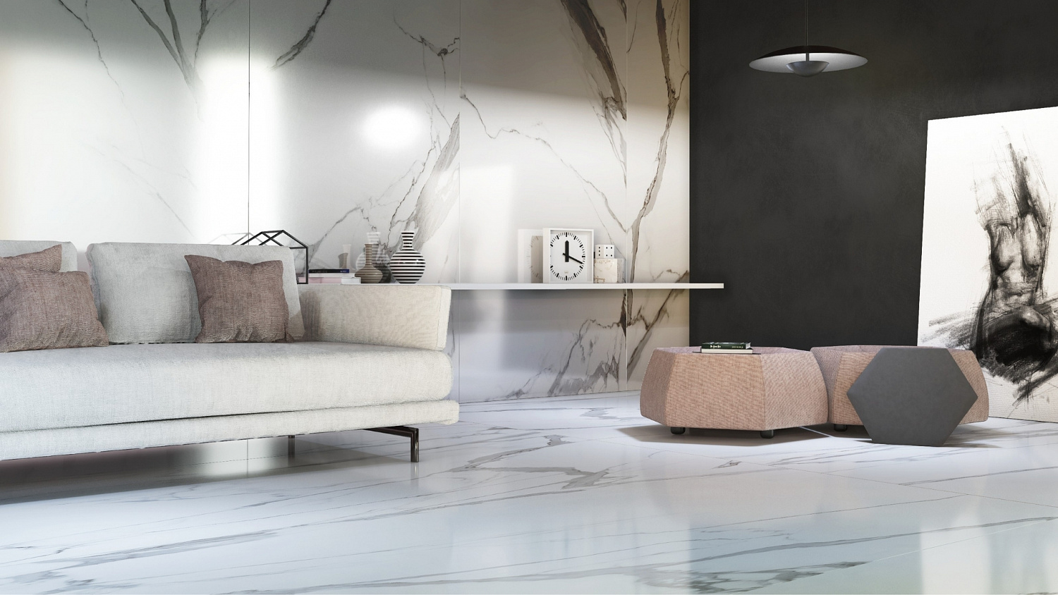 Керамогранит Neodom Titanium Statuario Amaze Polished 120x280