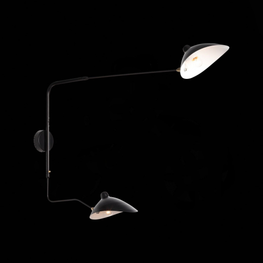 SL305.401.02 Светильник настенный ST-Luce Черный/Черный, Белый E27 2*60W - фото, цена