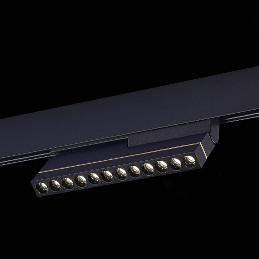 ST805.446.12 Магнитный трековый светильник Черный LED 1*12W 4000K 450Lm Ra>90 36° IP20 L220xW22xH117 - фото, цена