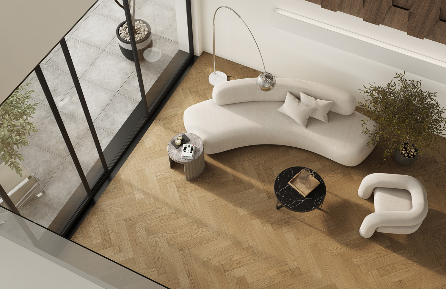 Кварцевый паркет Quartz Parquet Английская Ёлка Дуб Рустикальный 33-410 5/0,6 мм 