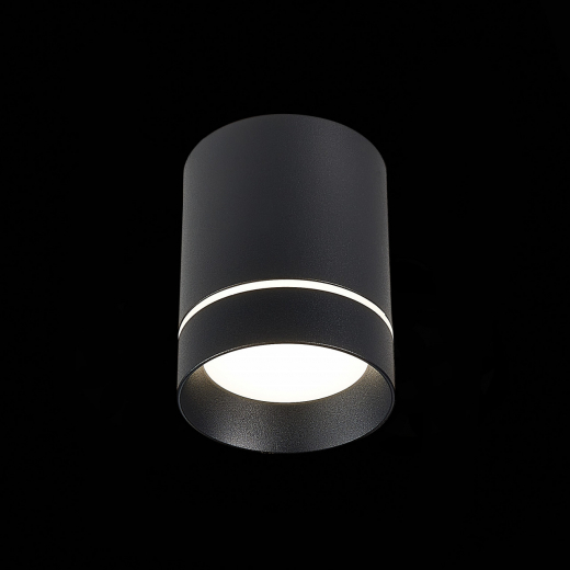 ST115.442.07 Светильник потолочный Черный LED 1*7W 4000K 490Lm Ra>90 120° IP20 D79xH100 170-240V - фото, цена