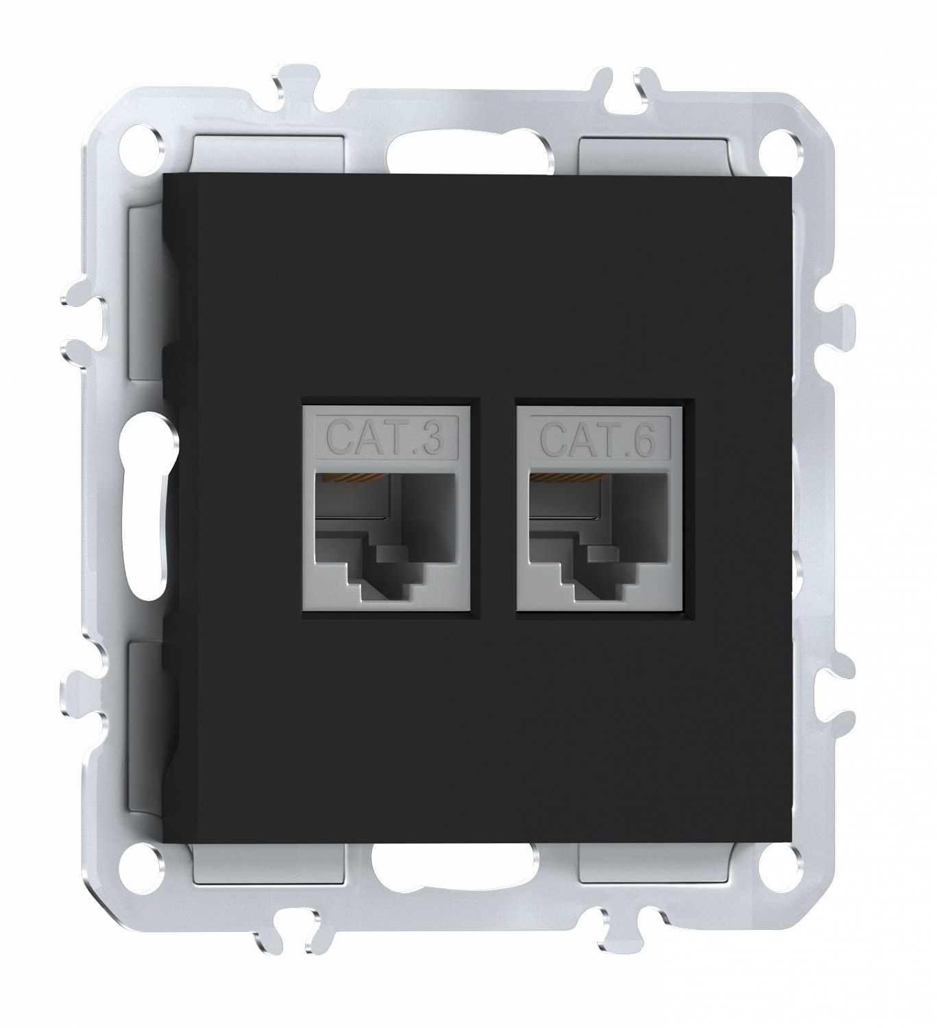 Розетка комбинированная RJ11 + RJ45 (cat.3/6/ClassE-4/8), Donel A07