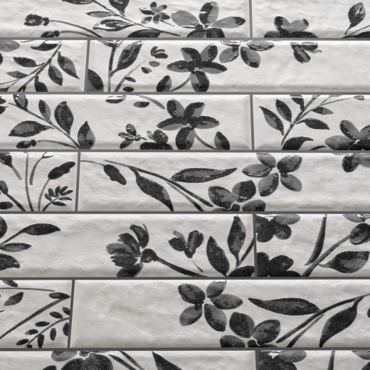 Керамогранит Motto Levels Black Decor 1 Matt 6x25