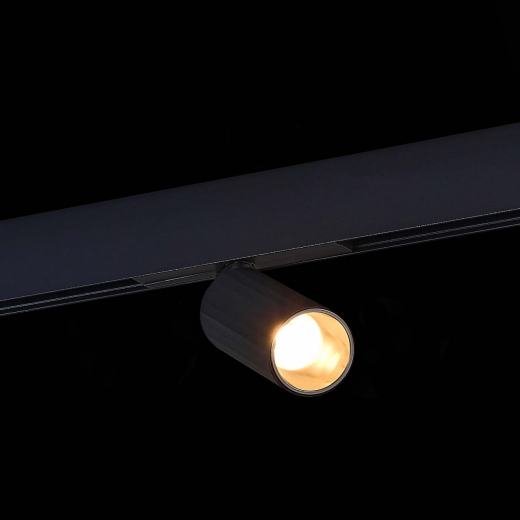 ST807.436.12 Магнитный трековый светильник Черный LED 1*12W 3000K 550Lm Ra>90 IP20 D50xH173 48VV - фото, цена