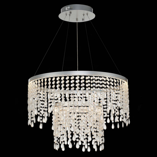 SL6201.103.55 Люстра подвесная ST-Luce Серебристый/Прозрачный LED 1*55W 3000K/4000K/6000K - фото, цена
