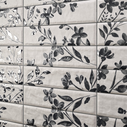 Керамогранит Motto Levels Black Decor 1 Matt 6x25