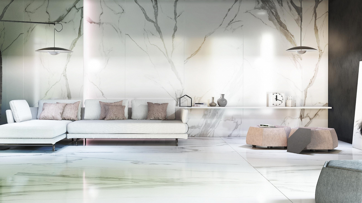 Керамогранит Neodom Titanium Statuario Amaze Polished 120x280