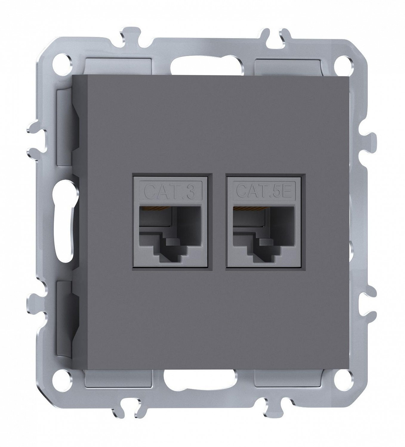 Розетка комбинированная RJ11 + RJ45 (cat.3/5e/ClassE-4/8), Donel A07
