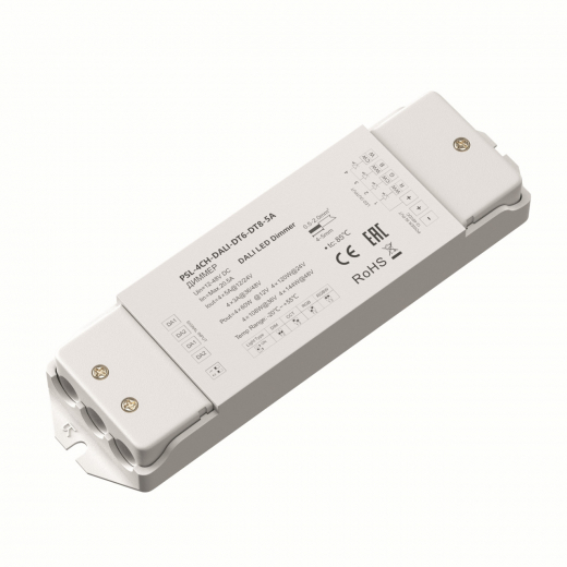 Диммер DALI DT6-DT8 четырёхканальный 12-48В Цветной (RGB)+W 576Вт - фото, цена